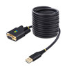 StarTech 10ft (3m) USB to Null Modem Serial Adapter Cable, COM Retention, FTDI, RS232, Changeable DB9 Screws/Nuts, Windows/macOS/Linux