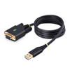 StarTech 3ft (1m) USB to Null Modem Serial Adapter Cable, COM Retention, FTDI, RS232, Changeable DB9 Screws/Nuts, Windows/macOS/Linux