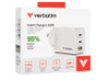 Verbatim 65 W AC Adapter - Universal Adapter - 1 USB - 2 USB Type-C - For Notebook, Tablet PC, Smartphone, Gaming Console - Australia - White