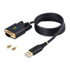 StarTech 3ft (1m) USB to Serial Adapter Cable, COM Retention, FTDI IC, DB9 RS232, Interchangeable DB9 Screws/Nuts, Windows/macOS/Linux