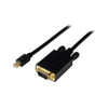 StarTech 6ft Mini DisplayPort to VGA Cable, Active Mini DP to VGA Adapter Cable, 1080p, mDP 1.2 to VGA Monitor/Display Converter Cable