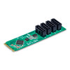 StarTech 4-Port M.2 to SATA Adapter Card, M.2 PCIe 3.0 to SATA HDD/SSD Expansion Card for Windows/macOS/Linux