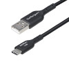StarTech 1m (3ft) USB-A to USB-C Charging Cable, Charge & Sync, 3A, USB 2.0, TPE Jacket - Black USB Charging Cord