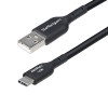 StarTech 4m (13ft) USB-A to USB-C Charging Cable, Charge & Sync, 3A, USB 2.0, TPE Jacket - Black USB Charging Cord