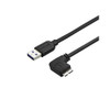 StarTech 0.5m 20in Slim Micro USB 3.0 (5Gbps) Cable - M/M - USB 3.0 A to Right-Angle Micro USB - USB 3.2 Gen 1