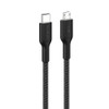 Belkin BoostCharge Pro 1 m Micro-USB/USB-C Data Transfer Cable - Cable for Camera, Speaker, iPhone - First End: 1 x USB Type-C - Male - Second End: 1 x Micro-USB - Male - Black