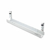 StarTech Under Desk Cable Management Tray, Length Adjustable, Clamp-On Installation, No Drilling Required, White