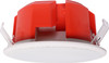 One-Shot 100mm 100V 6W Ceiling EWIS Speaker White Metal Grille (V2)