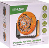 Genlamp Portable Fan USB Rechargeable With LED Light