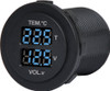 Panel Mount Volt Meter & Thermometer