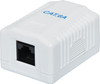 Single Keystone Surface Mount Wall Box RJ45 Cat6a