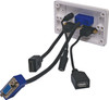Dynalink HDMI VGA, 3.5mm, USB type A Wallplate Flyleads