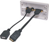 Dynalink USB B HDMI Wallplate with Socket Flyleads