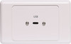 Dynalink USB C Wallplate With USB C Socket Flylead