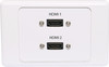 Dynalink Dual HDMI Wallplate with Flylead Connection