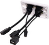 Dynalink 3.5mm Audio, USB Type B & HDMI Fly Lead Wallplate
