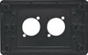 Black Wallplate For Dual D Series Connectors