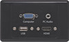 Dynalink HDMI VGA, 3.5mm, USB Type A Black Wallplate Flyleads