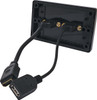 Dynalink HDMI USB A Black Wallplate with Flyleads