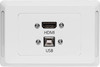 Dynalink USB B HDMI Wallplate With Socket Flyleads - Clipsal Pro