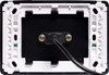 USB A Horizontal Wallplate With Flyleads Black - Clipsal Pro