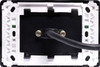 Single HDMI Horizontal Wallplate With Flyleads Black- Clipsal Pro