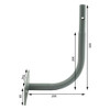 WALL / EAVE MOUNT DISH ANTENNA MAST