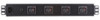 HORIZONTAL POWER RAIL - 4x C19 OUTLETS - IEC-LOCK