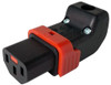 IEC-LOCK C13 INLINE REWIRABLE R/A UP-DOWN
