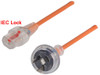 IEC-LOCK C13 CLEAR TO 10A PLUG - MEDICAL