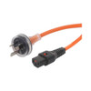 Iec-Lock 3PIN Plug-C13LOCK Org 5M – Type Iec-Lock C13, Size 1.0MM², Length 5.0M, Colour Orange, Plug 1 AC Plug – IEC406OR-5