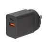 18W USB AC Charger Qc3.0 and Type C Pd -- Black