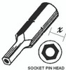 SOCKET PIN HEAD ¼" HEX TIPS (Metric)