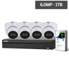 COMPACT SERIES 4 CAMERA 6.0MP IP SURVEILLANCE KIT (FIXED DOMES. 1TB)