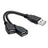 USB Y SPLITTER CABLE USB-AM TO 2x USB-AF