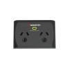Monster Dual Socket Surge Protector - Black