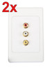 WALL PLATE AUDIO/VIDEO OVER CAT5