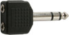 6.35MM PLUG TO 2X 3.5MM SOCKET STEREO