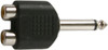 6.35MM MONO PLUG TO 2X RCA SOCKET