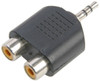 3.5MM STEREO PLUG TO 2X RCA SOCKET