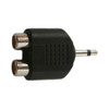 3.5MM MONO PLUG TO 2X RCA SOCKET