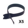 Velcro FT25564 Reusable Ties – Length 200mm X5, Colour Black, Sale Unit for 5