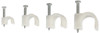 Cable Clips Round Kit, 400 pcs, White