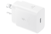 SAMSUNG AC POWER ADAPTOR - 25W USB-C NO CABLE (WHITE)