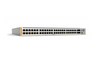 Allied Telesis 48-port PoE+ 10/100/1000T stackable L3 switch with 4 x SFP+ ports and 2 fixed power supplies, AU Power Cord.