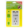 KORJO USB2X2EU 2 PORT USB AND POWER ADAPTOR EUROPE & AUSTRALIA