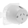 CLIPSAL PDL51M/B SURFACE MOUNT SOCKET/PLUG BASE WHITE 250V 10A 3 PIN CLIPSAL