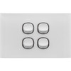 DOSS ASW4 ACRYLIC 4 GANG SWITCH PLATE 4 GANG POWER SWITCH 2 WAY