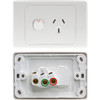 CLIPSAL 2015WE HORIZONTAL SINGLE GPO WHITE 10AMP CLIPSAL