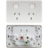 CLIPSAL 2025WE HORIZONTAL DOUBLE GPO WHITE 10AMP CLIPSAL